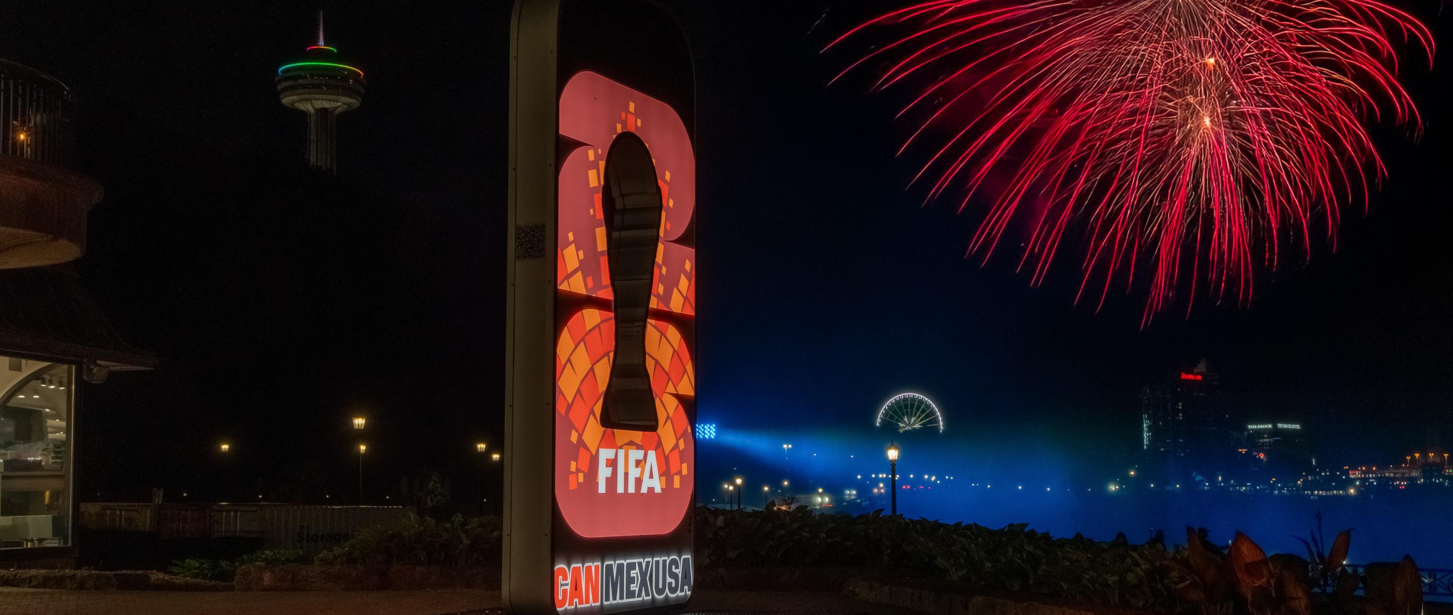 FIFA World Cup 2026 Countdown Clock in Niagara Falls Canada